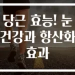 당근 효능! 눈 건강과 항산화 효과
