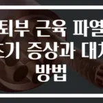 대퇴부 근육 파열의 초기 증상과 대처 방법
