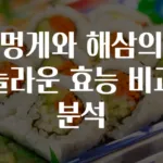 멍게와 해삼의 놀라운 효능 비교분석