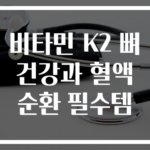 비타민 K2 뼈 건강과 혈액 순환 필수템