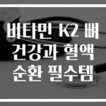 비타민 K2 뼈 건강과 혈액 순환 필수템