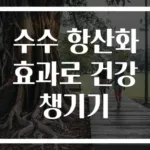 수수 항산화 효과로 건강 챙기기