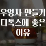 우엉차 만들기 디톡스에 좋은 이유