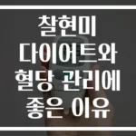 찰현미 다이어트와 혈당 관리에 좋은 이유