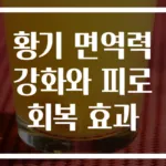 황기 면역력 강화와 피로 회복 효과