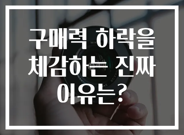 구매력 하락을 체감하는 진짜 이유는?