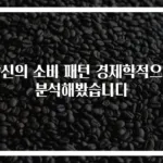 당신의 소비 패턴 경제학적으로 분석해봤습니다