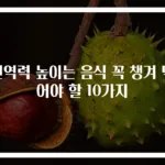 면역력 높이는 음식 꼭 챙겨 먹어야 할 10가지