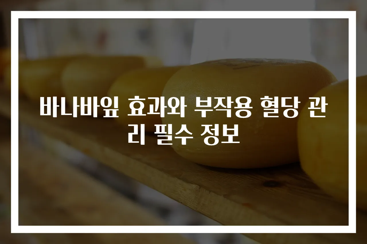 바나바잎 효과와 부작용 혈당 관리 필수 정보