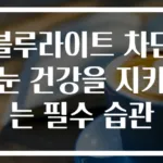 블루라이트 차단 눈 건강을 지키는 필수 습관