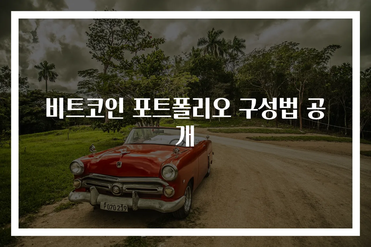 비트코인 포트폴리오 구성법 공개
