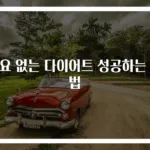 요요 없는 다이어트 성공하는 방법