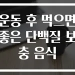 운동 후 먹으면 좋은 단백질 보충 음식