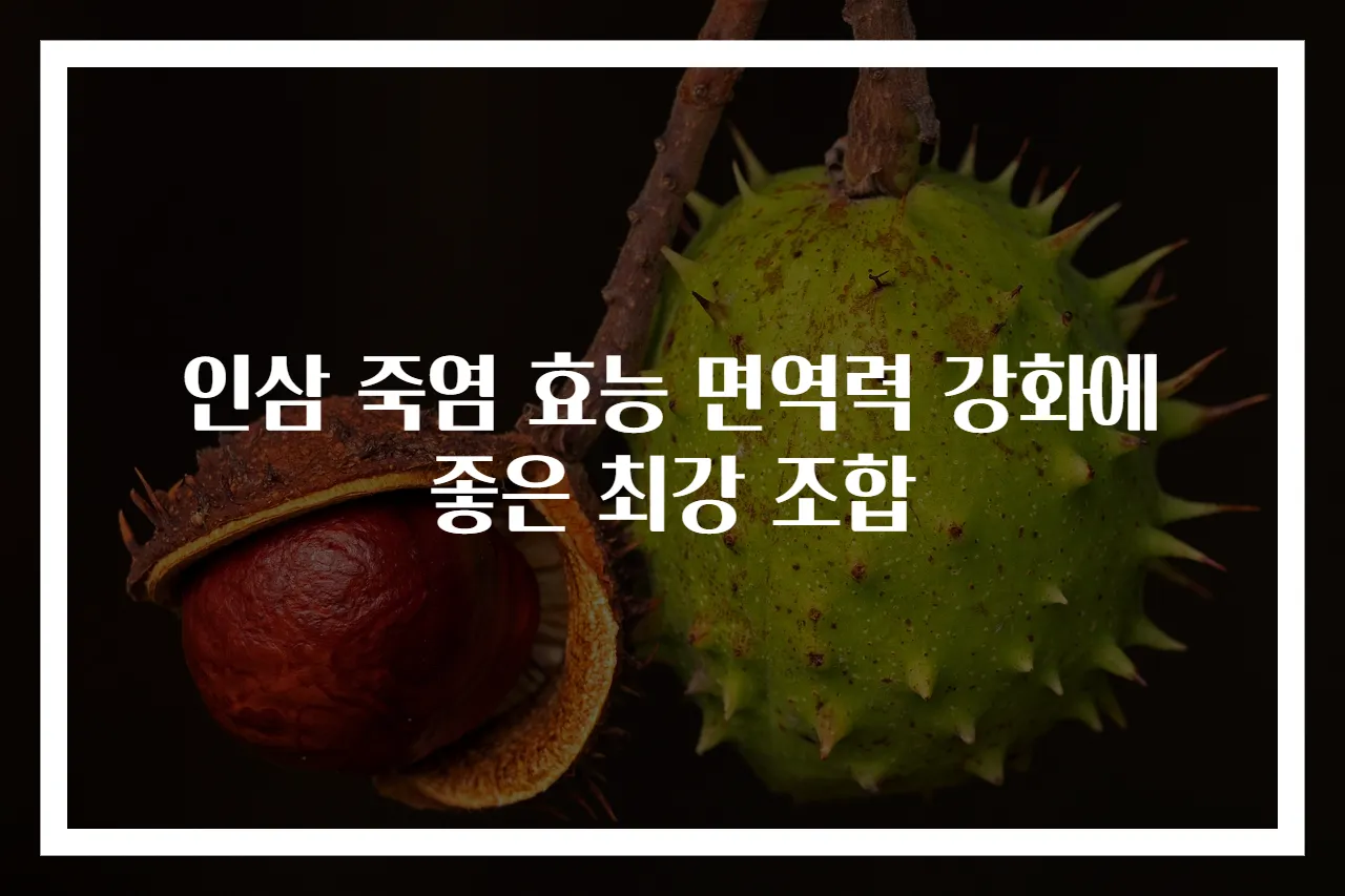 인삼 죽염 효능 면역력 강화에 좋은 최강 조합