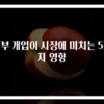 정부 개입이 시장에 미치는 5가지 영향