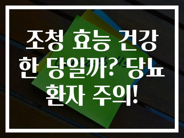 조청 효능 건강한 당일까? 당뇨환자 주의!
