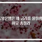 중앙은행은 왜 금리를 올릴까? 이유 총정리