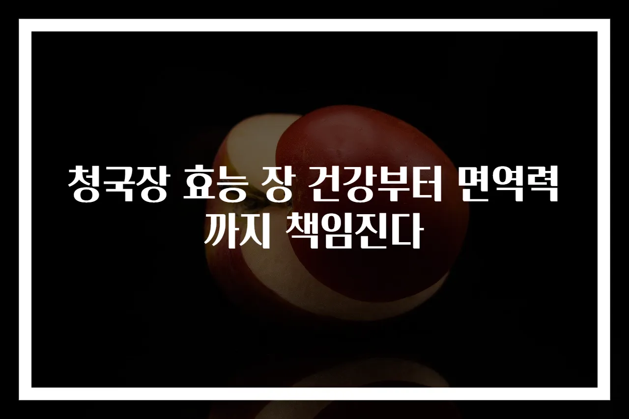 청국장 효능 장 건강부터 면역력까지 책임진다