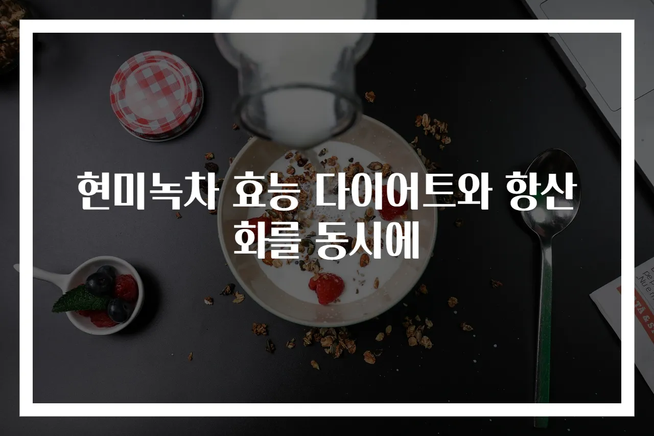 현미녹차 효능 다이어트와 항산화를 동시에