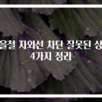 가을철 자외선 차단 잘못된 상식 4가지 정리