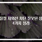 가을철 자외선 차단 잘못된 상식 4가지 정리
