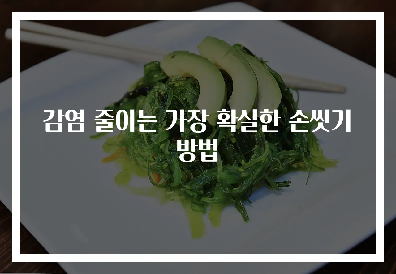 감염 줄이는 가장 확실한 손씻기 방법