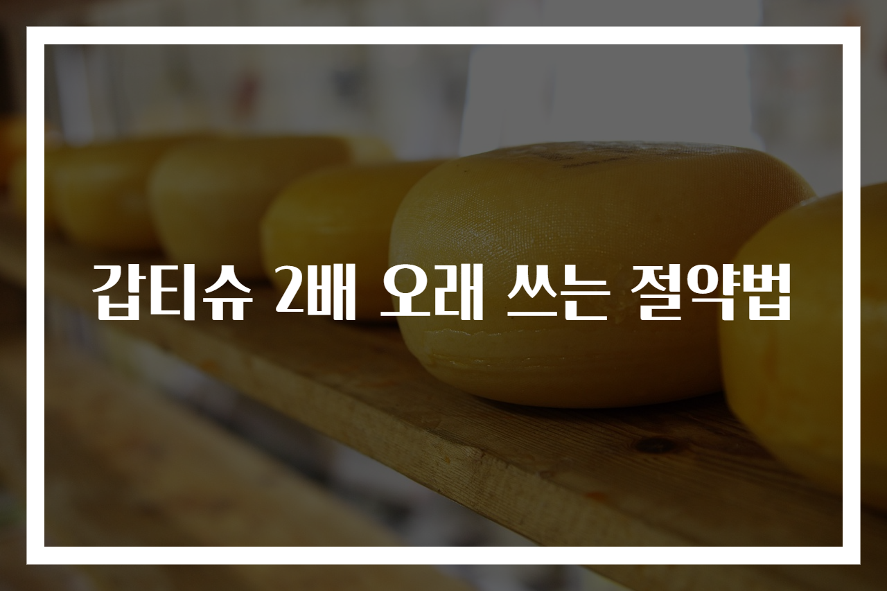 갑티슈 2배 오래 쓰는 절약법