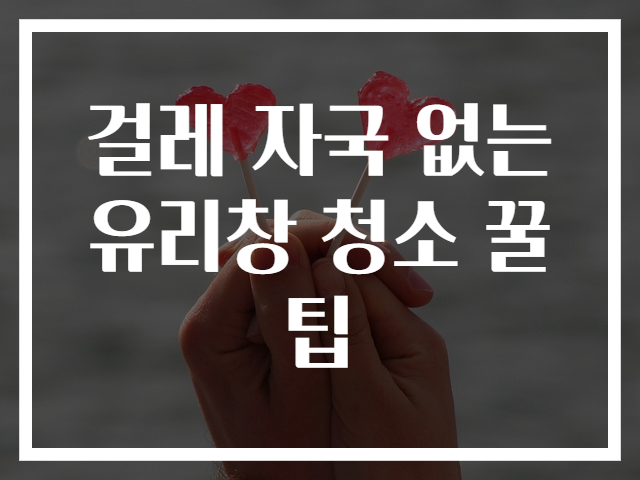 걸레 자국 없는 유리창 청소 꿀팁