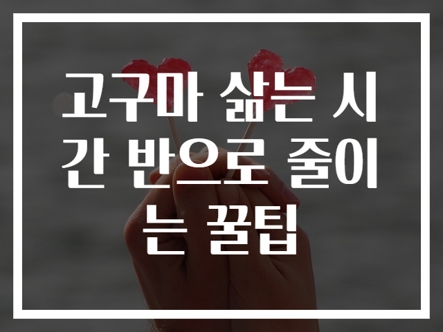 고구마 삶는 시간 반으로 줄이는 꿀팁