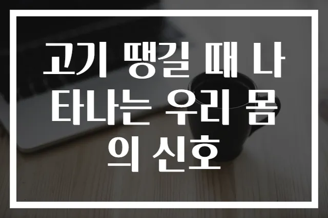 고기 땡길 때 나타나는 우리 몸의 신호