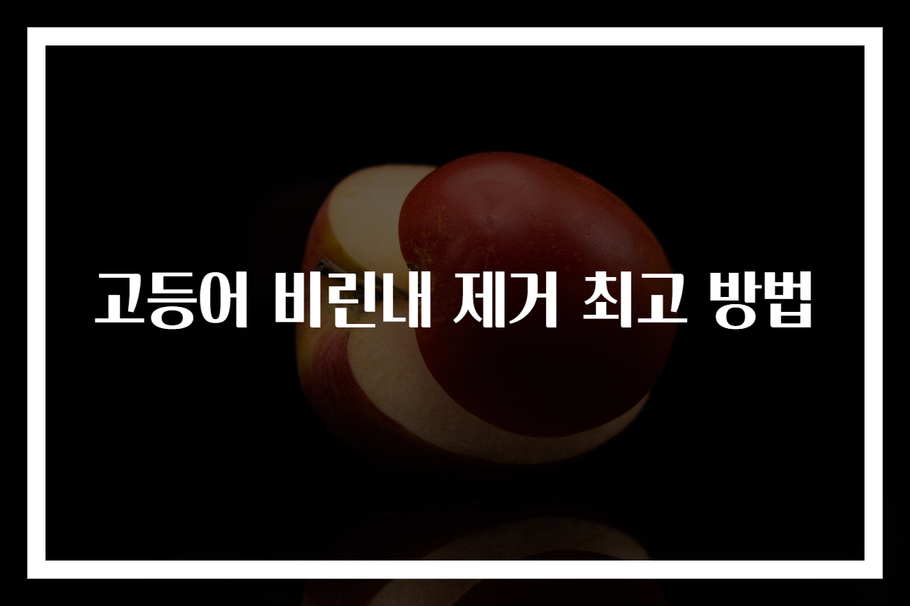 고등어 비린내 제거 최고 방법