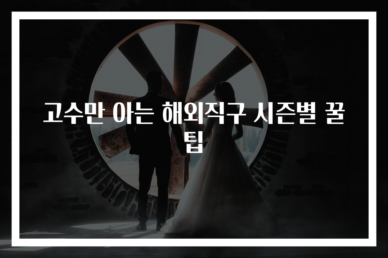고수만 아는 해외직구 시즌별 꿀팁