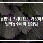 기름범벅 프라이팬도 깨끗하게! 일회용수세미 활용법