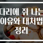 다리에 쥐 나는 이유와 대처법 정리
