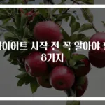 다이어트 시작 전 꼭 알아야 할 8가지