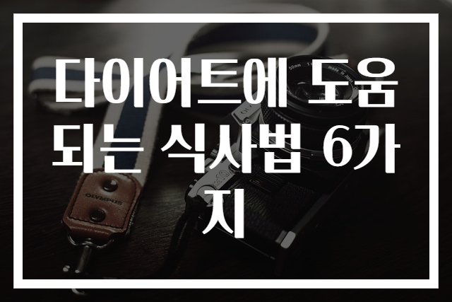 다이어트에 도움되는 식사법 6가지