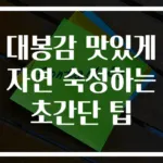 대봉감 맛있게 자연 숙성하는 초간단 팁