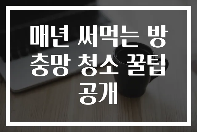 매년 써먹는 방충망 청소 꿀팁 공개