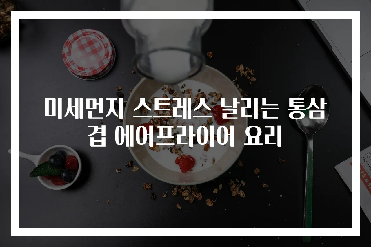 미세먼지 스트레스 날리는 통삼겹 에어프라이어 요리