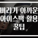 버리기 아까운 아이스팩 활용 꿀팁