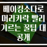 베이킹소다로 머리카락 빨리 기르는 꿀팁 대공개