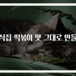 분식집 떡볶이 맛 그대로 만들기
