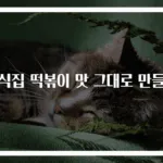 분식집 떡볶이 맛 그대로 만들기