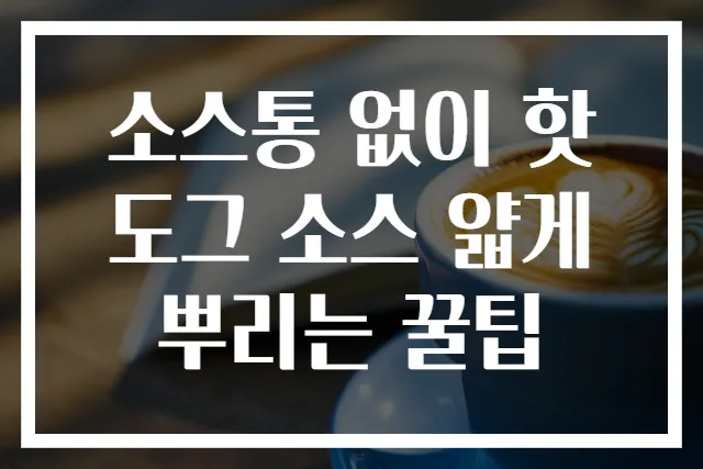 소스통 없이 핫도그 소스 얇게 뿌리는 꿀팁