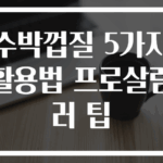 수박껍질 5가지 활용법 프로살림러 팁