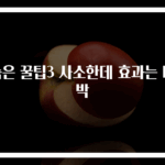 숨은 꿀팁3 사소한데 효과는 대박