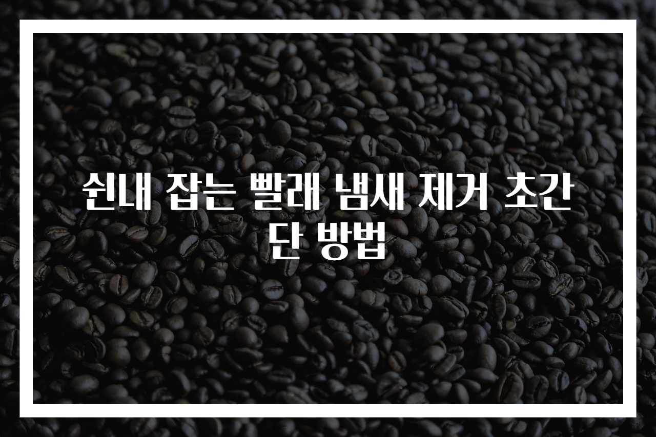 쉰내 잡는 빨래 냄새 제거 초간단 방법