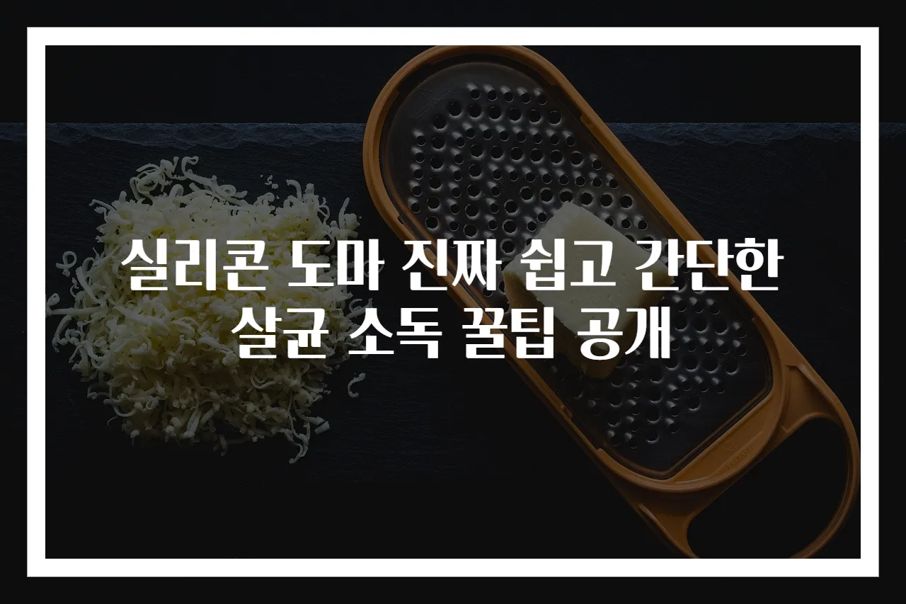 실리콘 도마 진짜 쉽고 간단한 살균 소독 꿀팁 공개
