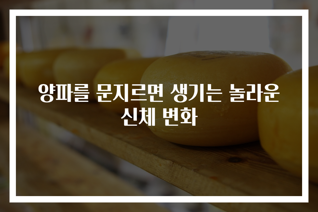 양파를 문지르면 생기는 놀라운 신체 변화