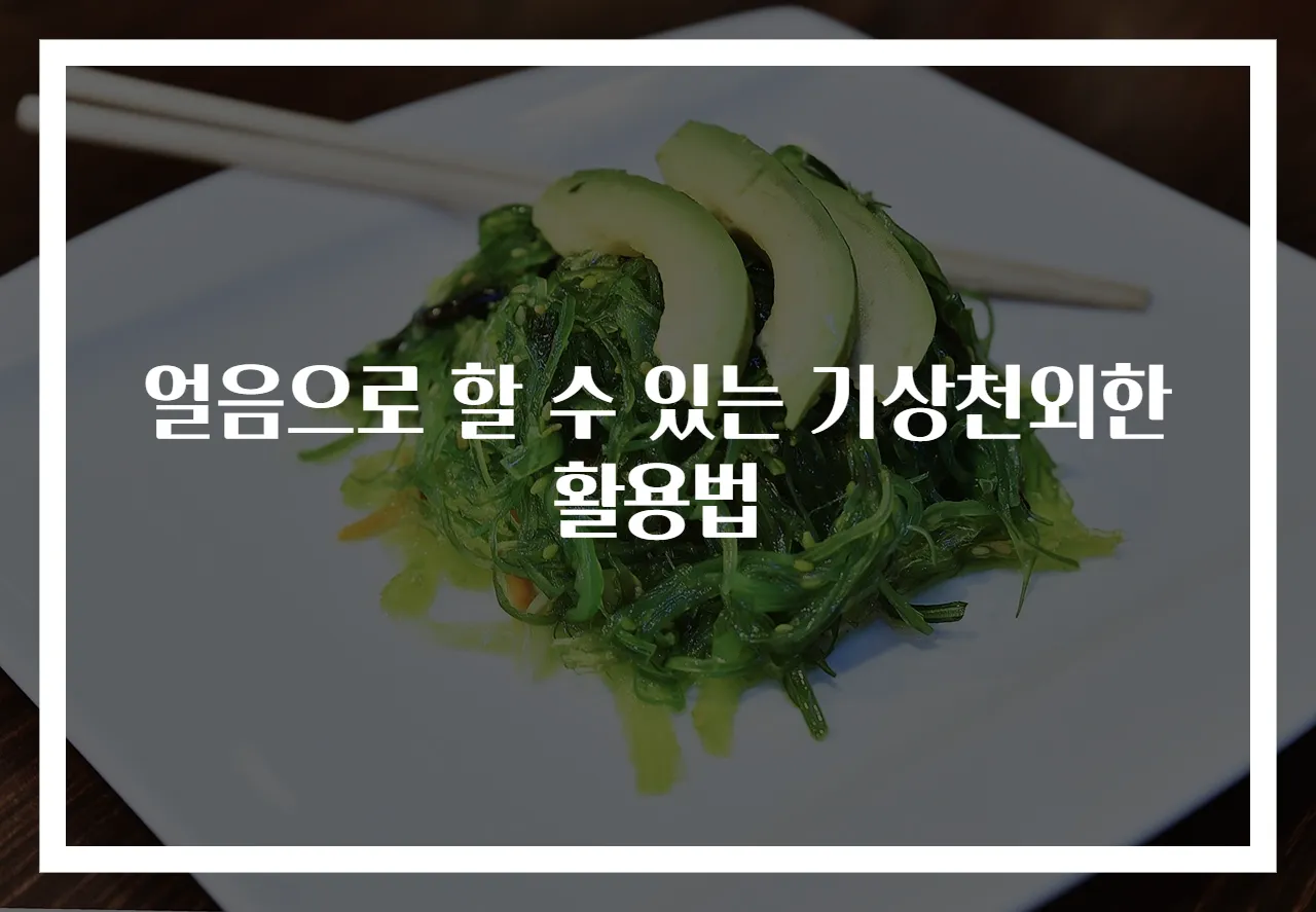 얼음으로 할 수 있는 기상천외한 활용법